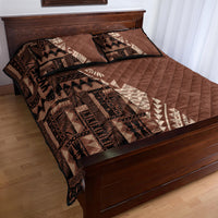 Bula Fiji Quilt Bed Set Tribal Masi Tapa - Brown LT7 - Polynesian Pride