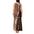 Bula Fiji Tank Maxi Dress Tribal Masi Tapa - Brown LT7 - Polynesian Pride