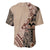 Bula Fiji Baseball Jersey Tribal Masi Tapa - Beige LT7 - Polynesian Pride