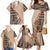 Bula Fiji Family Matching Mermaid Dress and Hawaiian Shirt Tribal Masi Tapa - Beige LT7 - Polynesian Pride