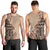 Bula Fiji Men Tank Top Tribal Masi Tapa - Beige LT7 - Polynesian Pride