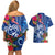 Guam Christmas Couples Matching Off Shoulder Short Dress and Hawaiian Shirt Turtle Mix Tapa Felis Pasgua LT7 - Polynesian Pride