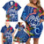 Guam Christmas Family Matching Off Shoulder Short Dress and Hawaiian Shirt Turtle Mix Tapa Felis Pasgua LT7 - Polynesian Pride