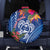 Guam Christmas Spare Tire Cover Turtle Mix Tapa Felis Pasgua LT7 Blue - Polynesian Pride