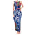 Guam Christmas Tank Maxi Dress Turtle Mix Tapa Felis Pasgua LT7 Women Blue - Polynesian Pride