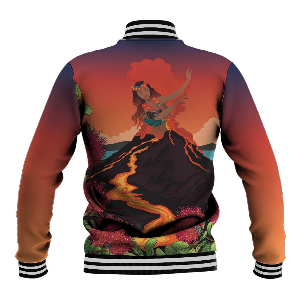 Hawaii Kilauea Volcano Baseball Jacket Pele Goddess LT7 - Polynesian Pride