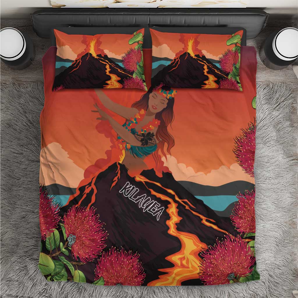 Hawaii Kilauea Volcano Bedding Set Pele Goddess