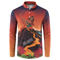 Hawaii Kilauea Volcano Button Sweatshirt Pele Goddess LT7 Colorful - Polynesian Pride