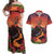 Hawaii Kilauea Volcano Couples Matching Off Shoulder Maxi Dress and Hawaiian Shirt Pele Goddess