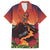 Hawaii Kilauea Volcano Family Matching Off The Shoulder Long Sleeve Dress and Hawaiian Shirt Pele Goddess