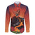 Hawaii Kilauea Volcano Family Matching Off The Shoulder Long Sleeve Dress and Hawaiian Shirt Pele Goddess