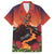 Hawaii Kilauea Volcano Family Matching Short Sleeve Bodycon Dress and Hawaiian Shirt Pele Goddess