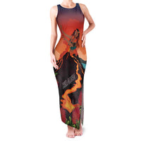 Hawaii Kilauea Volcano Family Matching Tank Maxi Dress and Hawaiian Shirt Pele Goddess