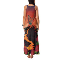 Hawaii Kilauea Volcano Family Matching Tank Maxi Dress and Hawaiian Shirt Pele Goddess