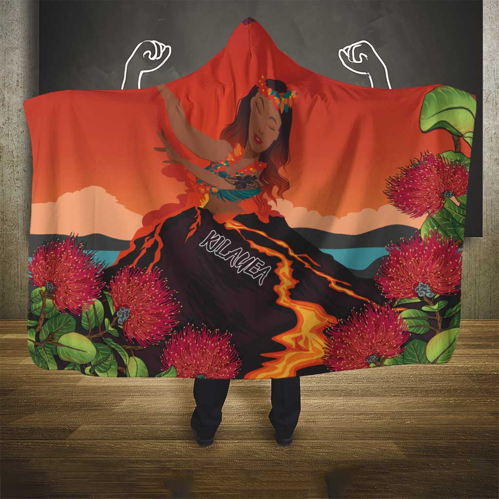Hawaii Kilauea Volcano Hooded Blanket Pele Goddess LT7 - Polynesian Pride