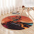 Hawaii Kilauea Volcano Round Carpet Pele Goddess