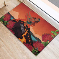 Hawaii Kilauea Volcano Rubber Doormat Pele Goddess LT7 - Polynesian Pride