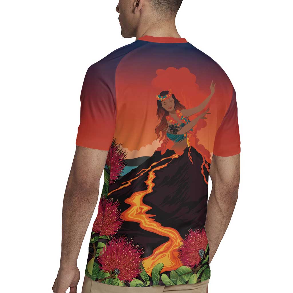 Hawaii Kilauea Volcano Rugby Jersey Pele Goddess LT7 - Polynesian Pride
