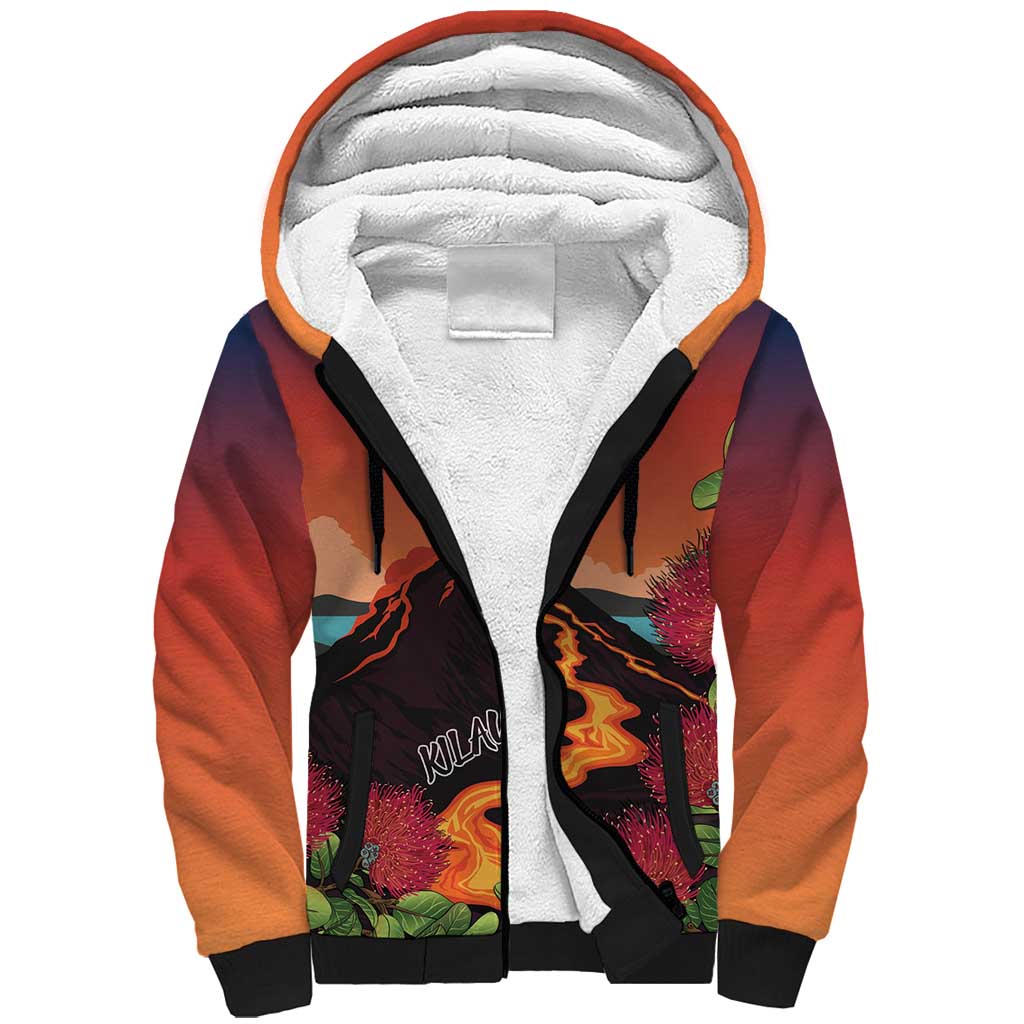 Hawaii Kilauea Volcano Sherpa Hoodie Pele Goddess LT7 Unisex Colorful - Polynesian Pride