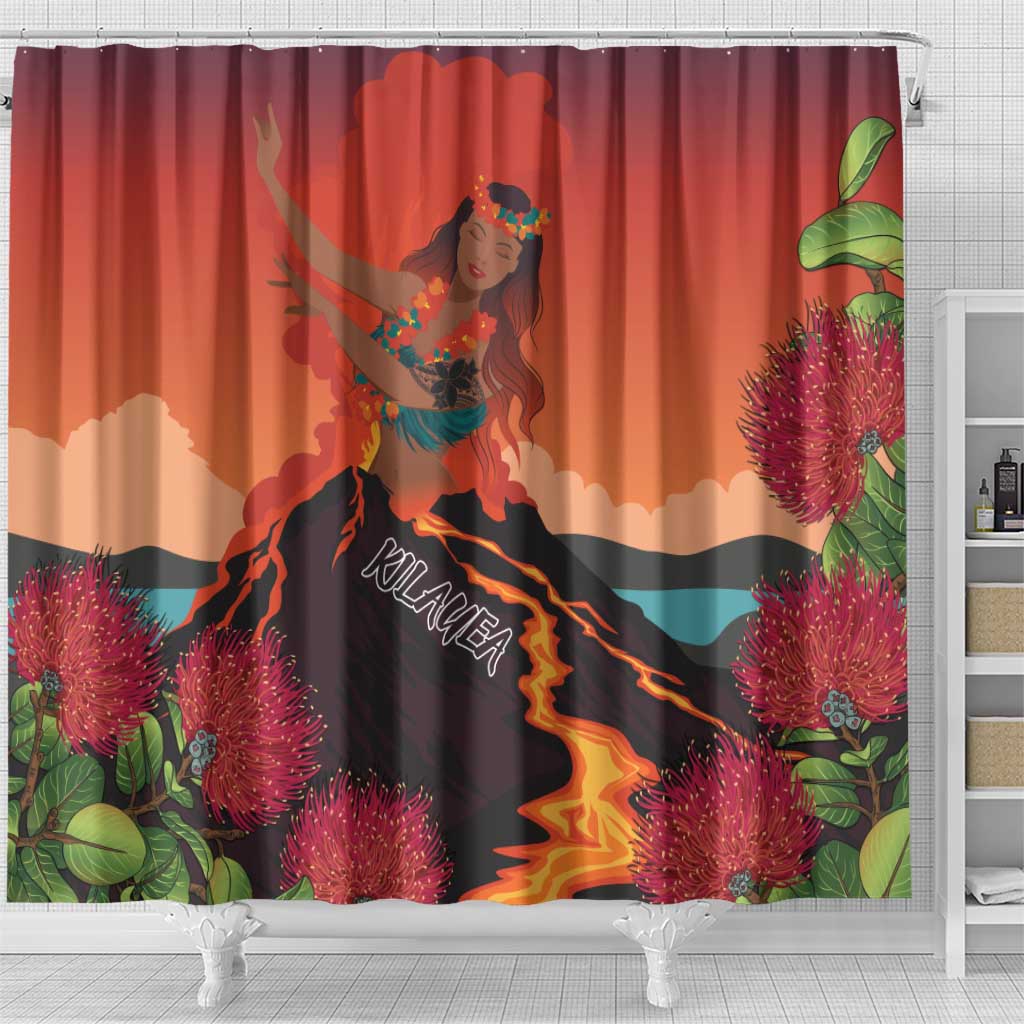 Hawaii Kilauea Volcano Shower Curtain Pele Goddess