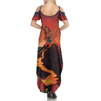 Hawaii Kilauea Volcano Summer Maxi Dress Pele Goddess