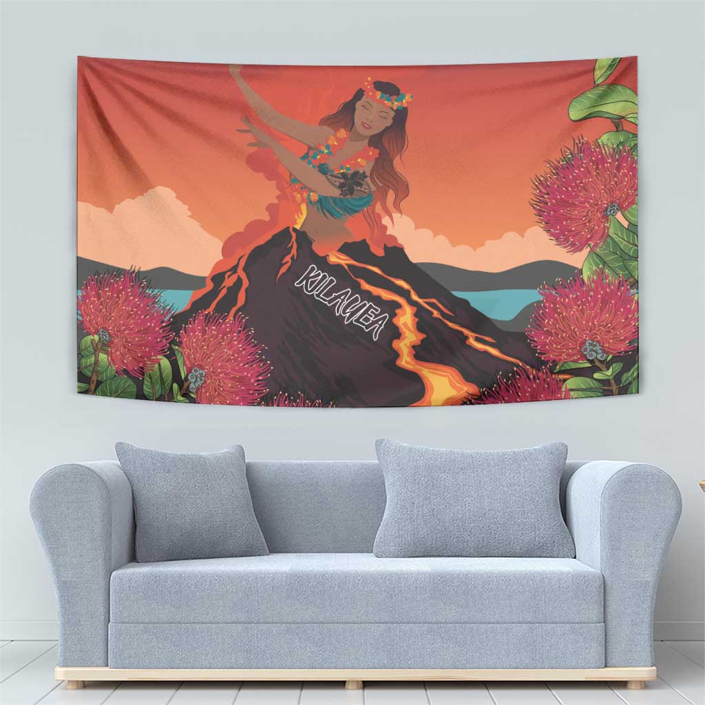 Hawaii Kilauea Volcano Tapestry Pele Goddess