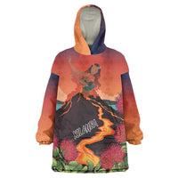 Hawaii Kilauea Volcano Wearable Blanket Hoodie Pele Goddess LT7 One Size Colorful - Polynesian Pride