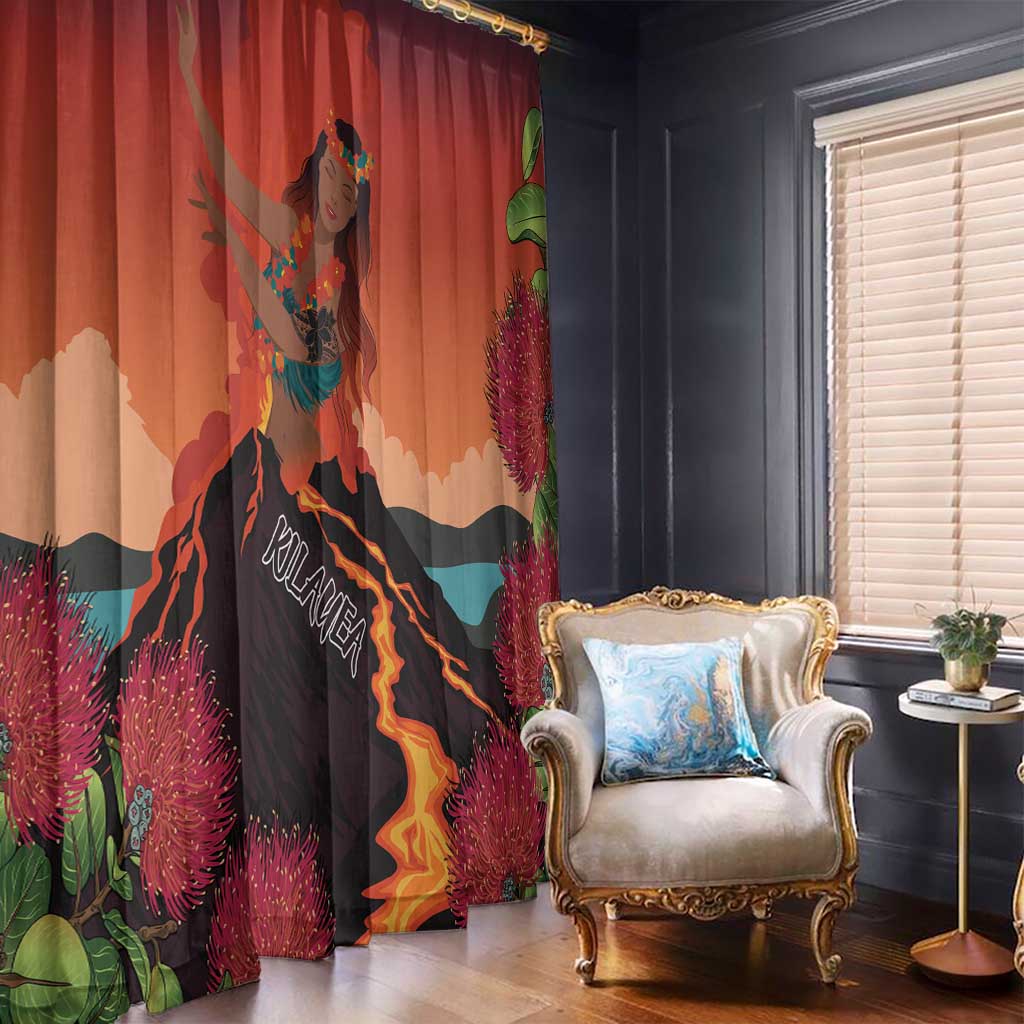 Hawaii Kilauea Volcano Window Curtain Pele Goddess LT7 - Polynesian Pride