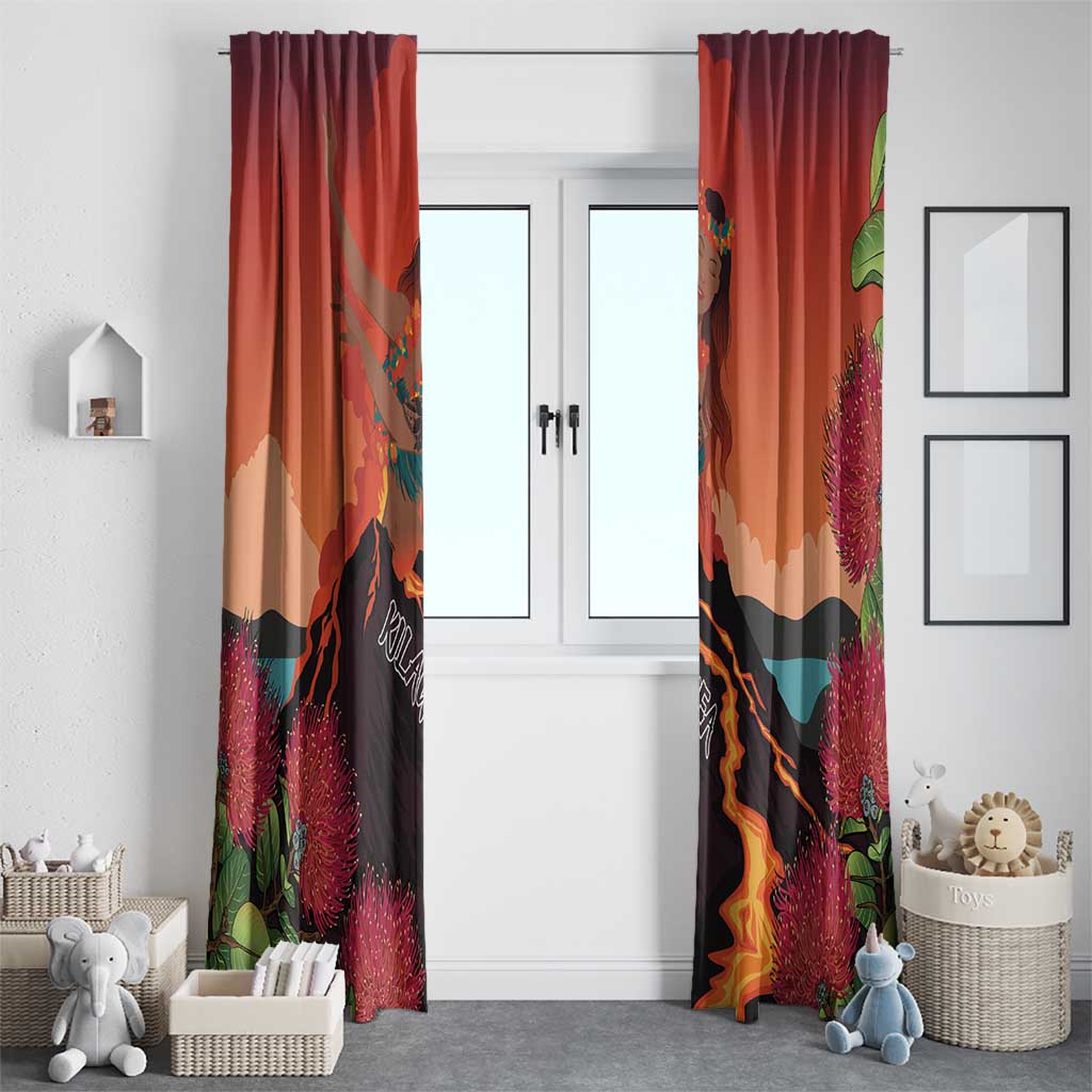 Hawaii Kilauea Volcano Window Curtain Pele Goddess LT7 - Polynesian Pride