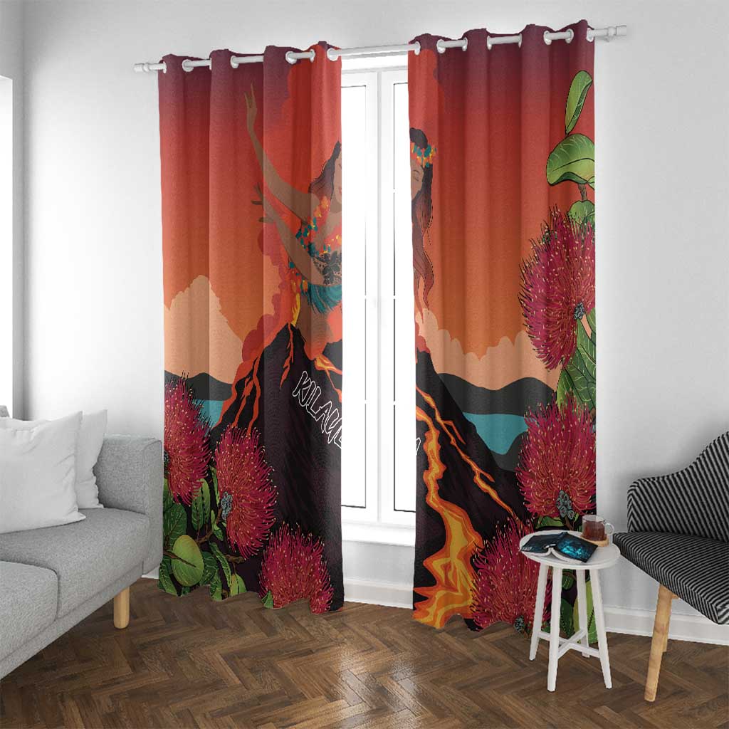 Hawaii Kilauea Volcano Window Curtain Pele Goddess LT7 With Grommets Colorful - Polynesian Pride