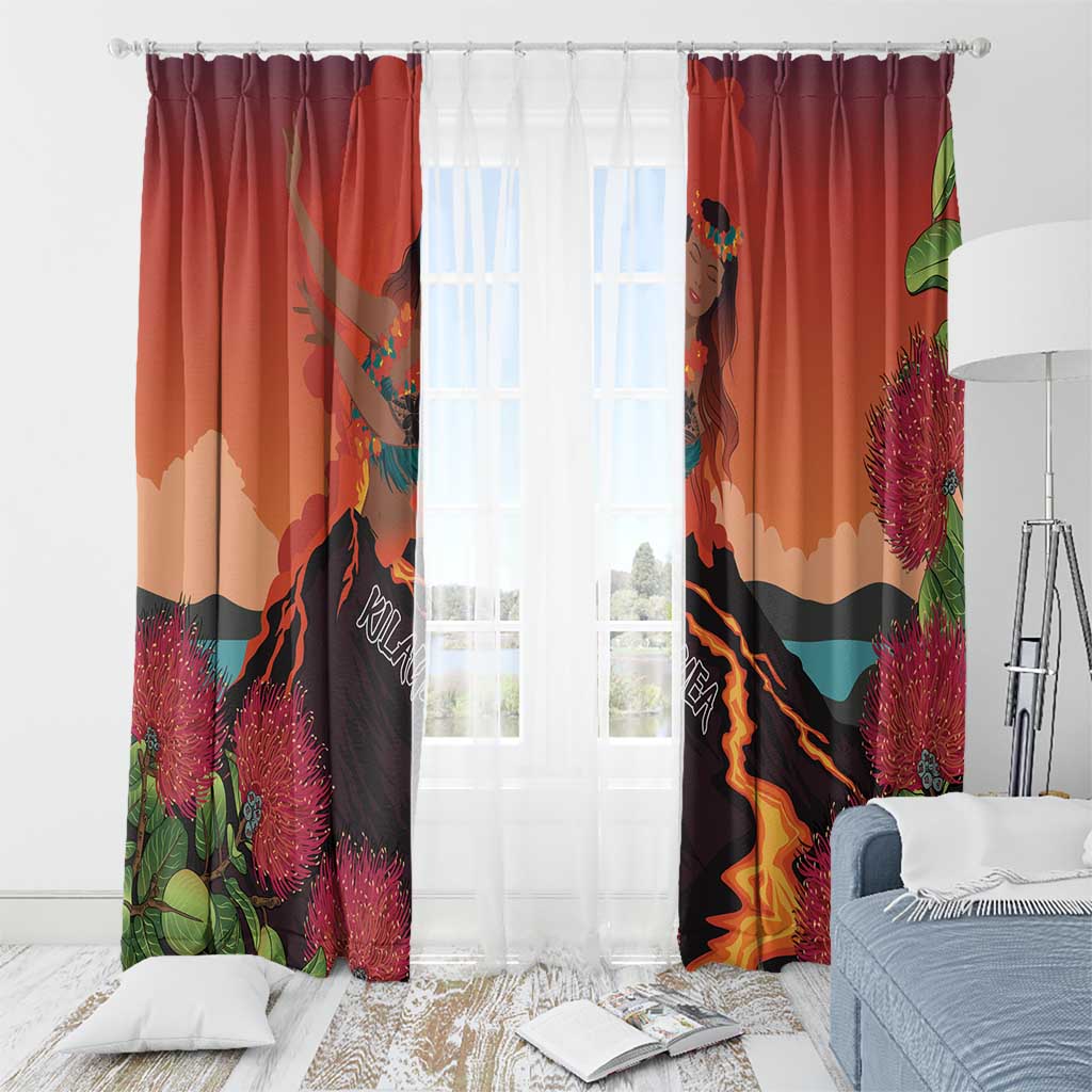 Hawaii Kilauea Volcano Window Curtain Pele Goddess LT7 - Polynesian Pride