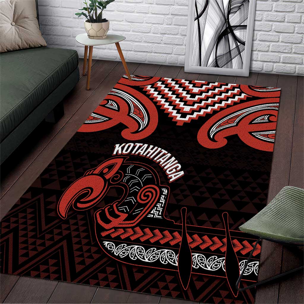 Maori Waitangi Area Rug Kotahitanga Poutama Mix Whakairo - Polynesian Pride