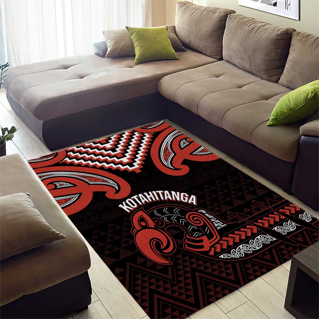 Maori Waitangi Area Rug Kotahitanga Poutama Mix Whakairo - Polynesian Pride