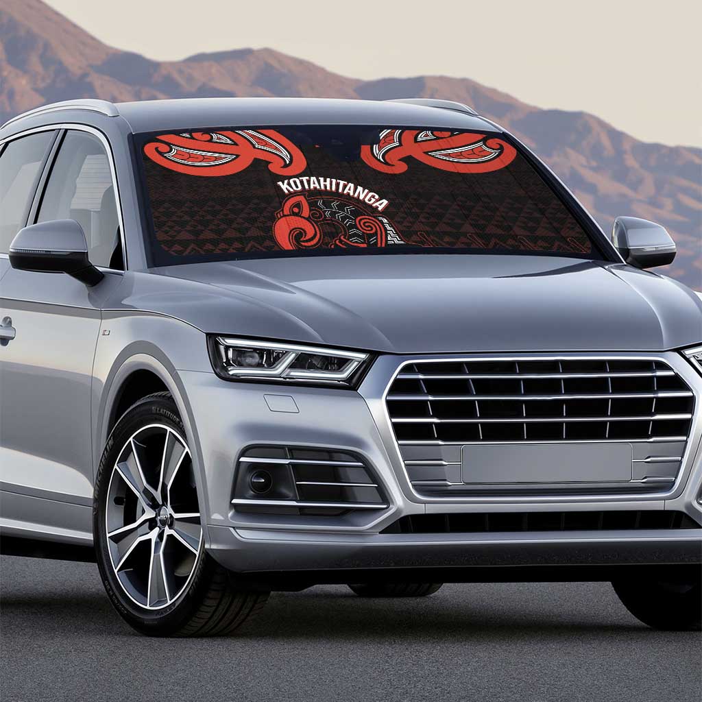 Maori Waitangi Auto Sun Shade Kotahitanga Poutama Mix Whakairo - Polynesian Pride