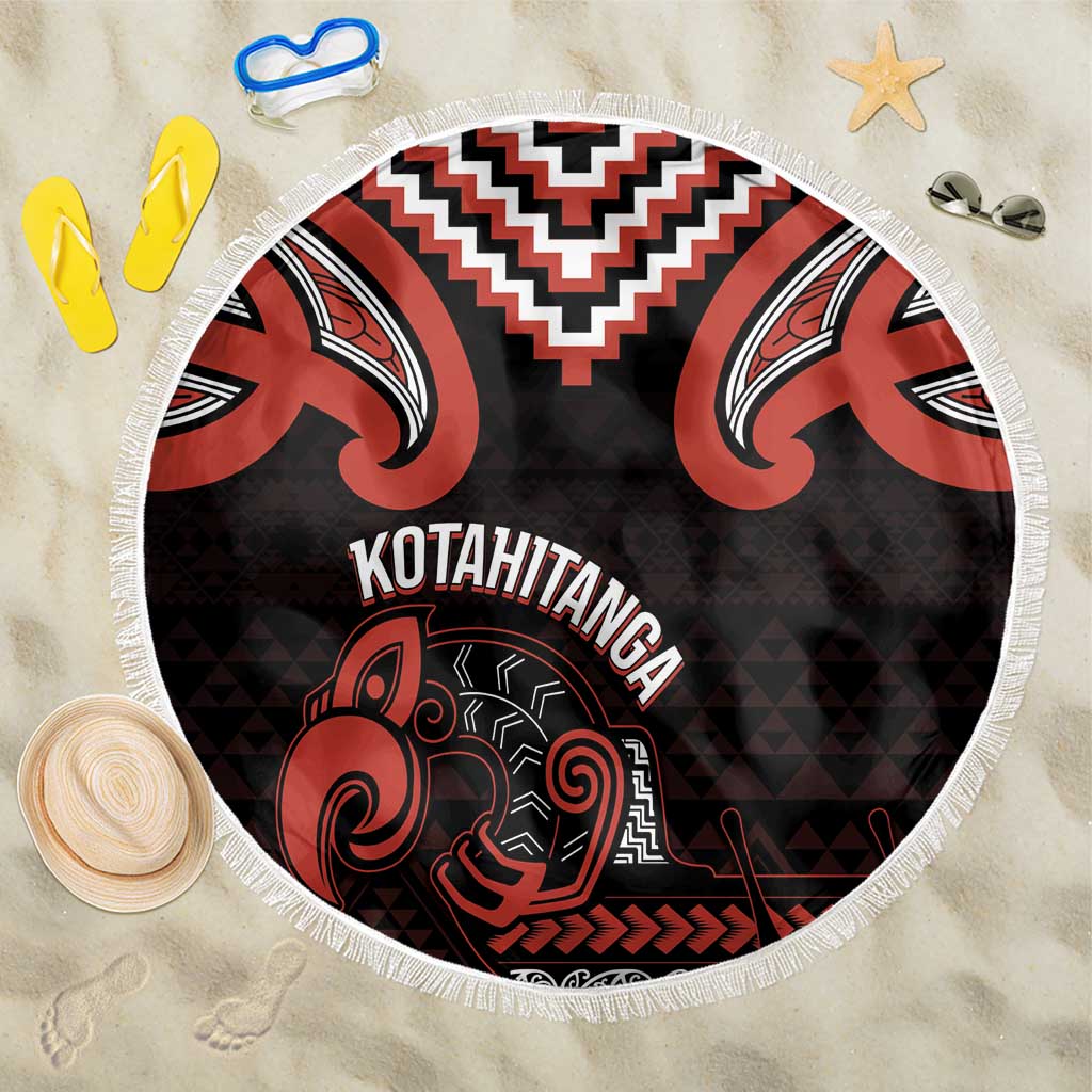 Maori Waitangi Beach Blanket Kotahitanga Poutama Mix Whakairo - Polynesian Pride