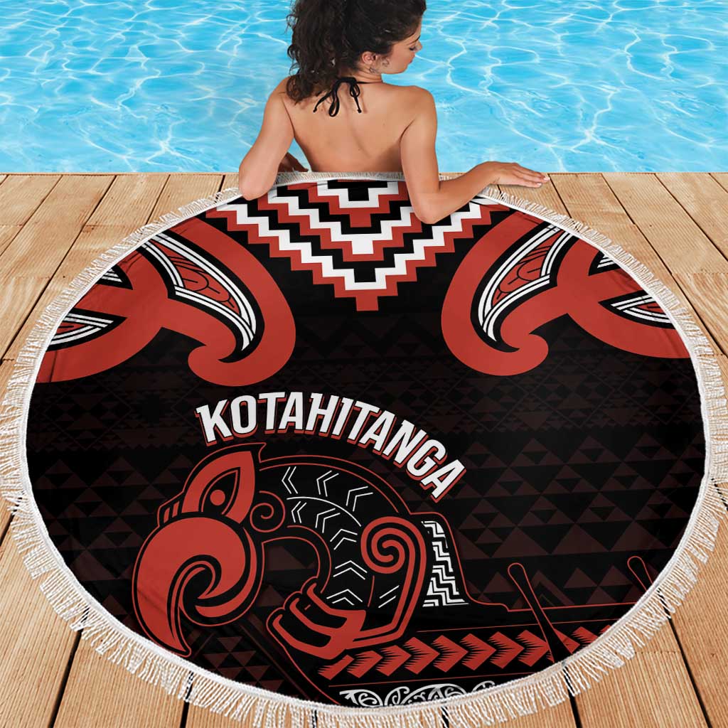 Maori Waitangi Beach Blanket Kotahitanga Poutama Mix Whakairo - Polynesian Pride