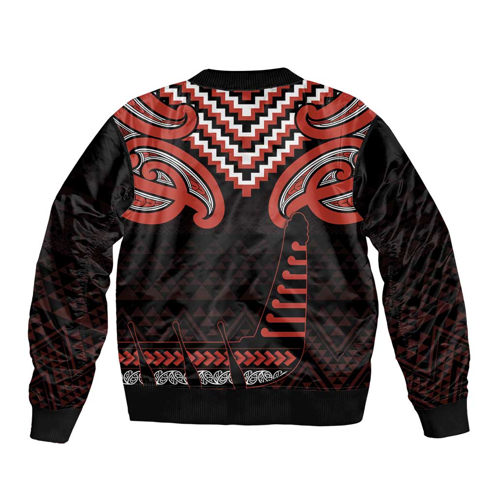 Maori Waitangi Bomber Jacket Kotahitanga Poutama Mix Whakairo - Polynesian Pride