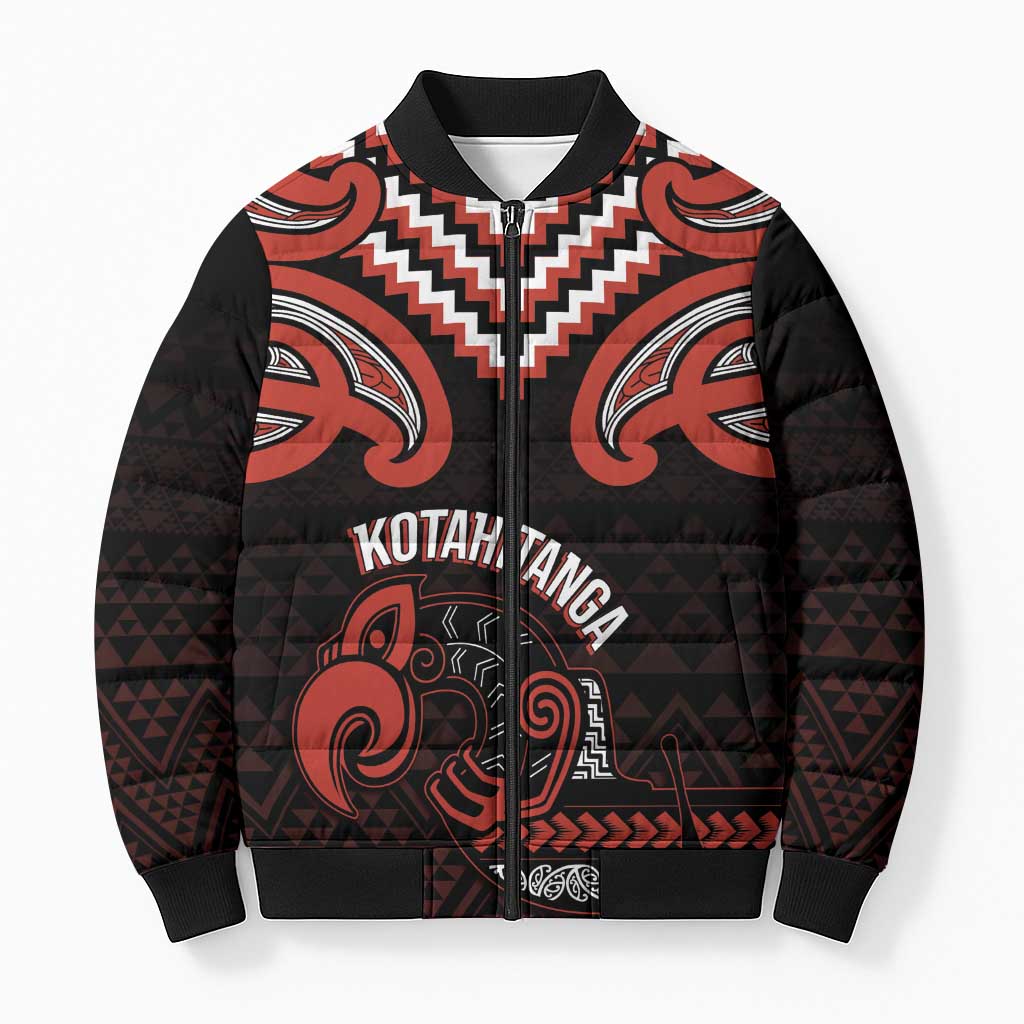 Maori Waitangi Bomber Puffer Jacket Kotahitanga Poutama Mix Whakairo - Polynesian Pride