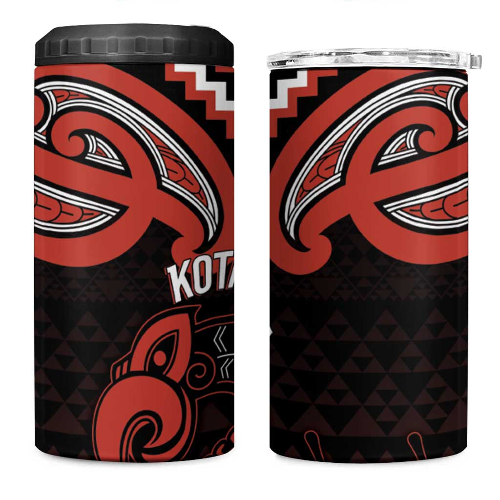 Maori Waitangi 4 in 1 Can Cooler Tumbler Kotahitanga Poutama Mix Whakairo - Polynesian Pride