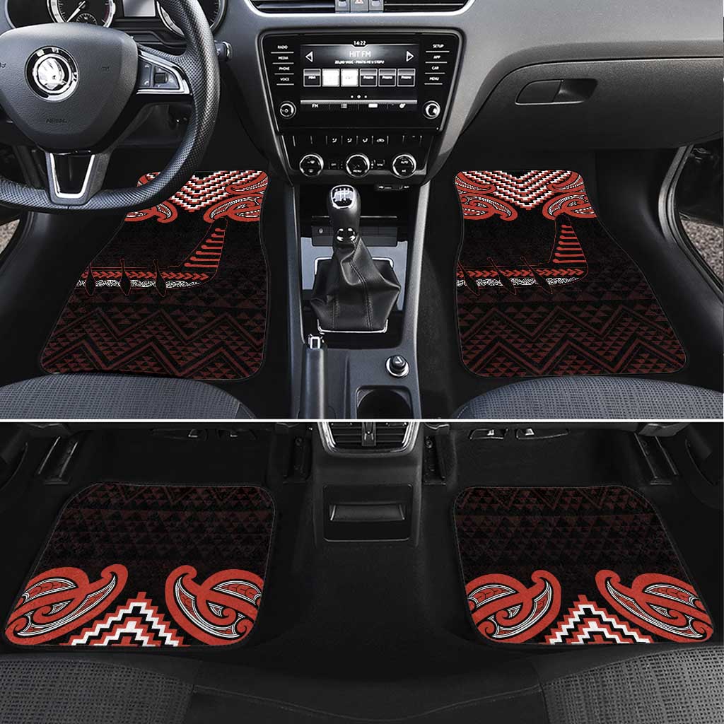 Maori Waitangi Car Mats Kotahitanga Poutama Mix Whakairo - Polynesian Pride