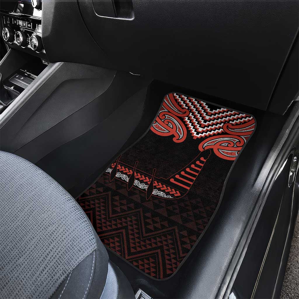 Maori Waitangi Car Mats Kotahitanga Poutama Mix Whakairo - Polynesian Pride