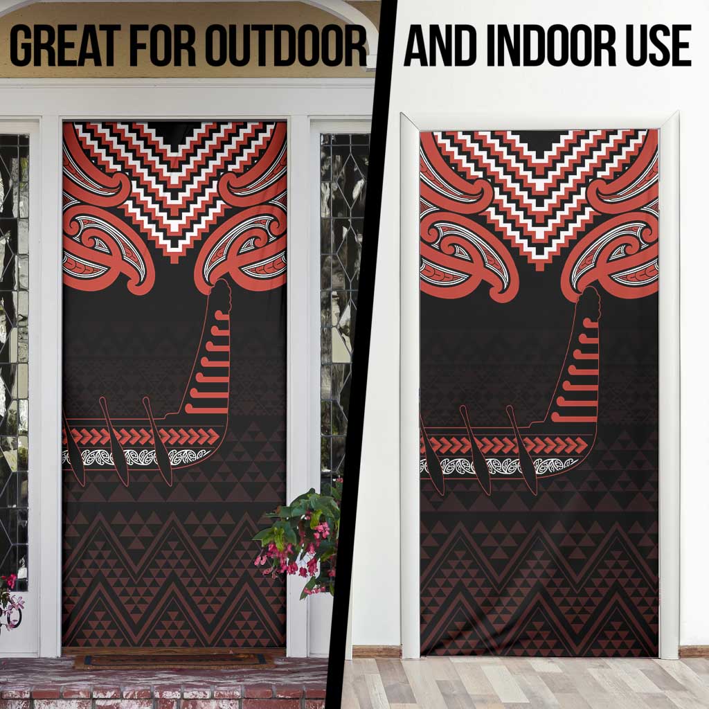 Maori Waitangi Door Cover Kotahitanga Poutama Mix Whakairo - Polynesian Pride