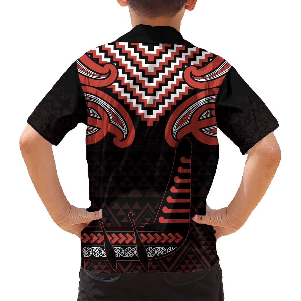 Maori Waitangi Family Matching Off Shoulder Short Dress and Hawaiian Shirt Kotahitanga Poutama Mix Whakairo - Polynesian Pride