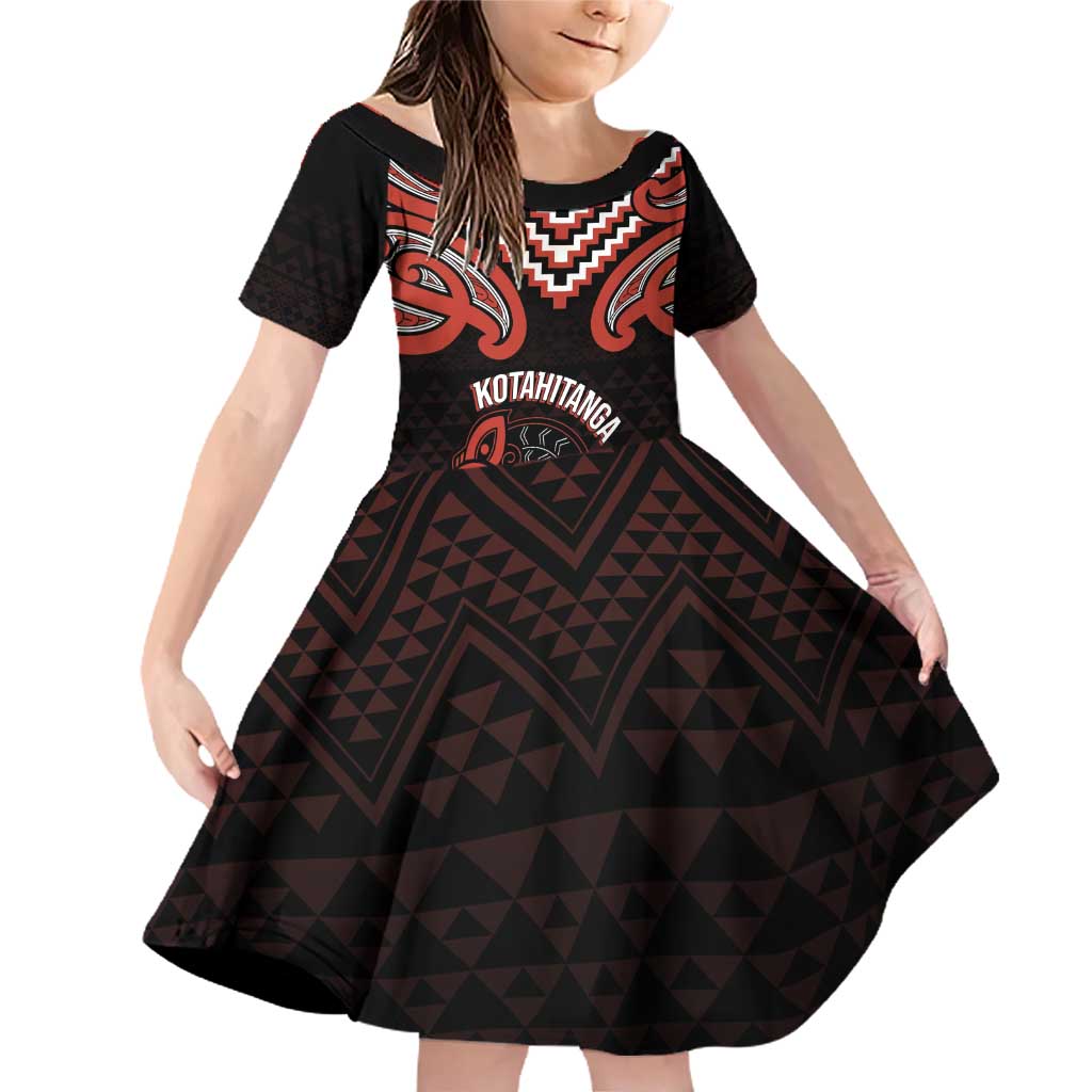 Maori Waitangi Family Matching Off Shoulder Short Dress and Hawaiian Shirt Kotahitanga Poutama Mix Whakairo - Polynesian Pride