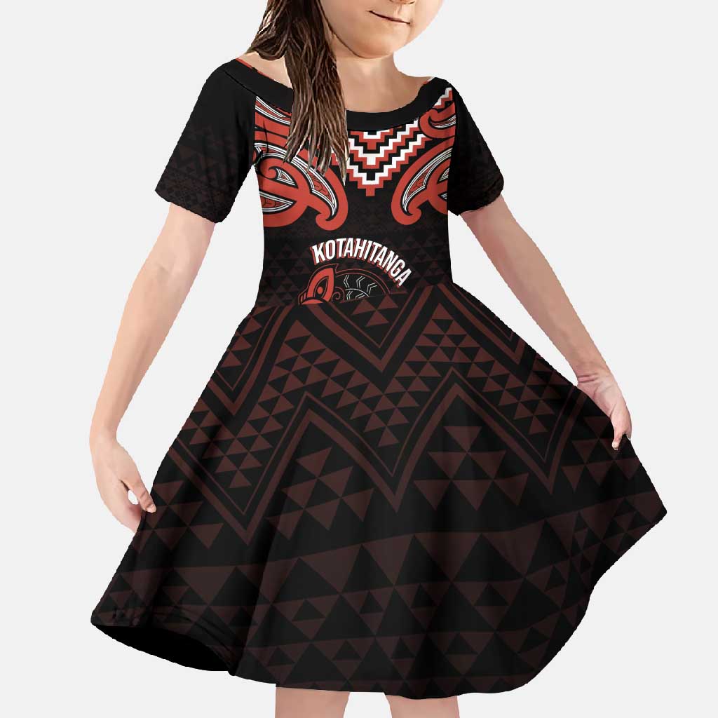 Maori Waitangi Family Matching Tank Maxi Dress and Hawaiian Shirt Kotahitanga Poutama Mix Whakairo - Polynesian Pride