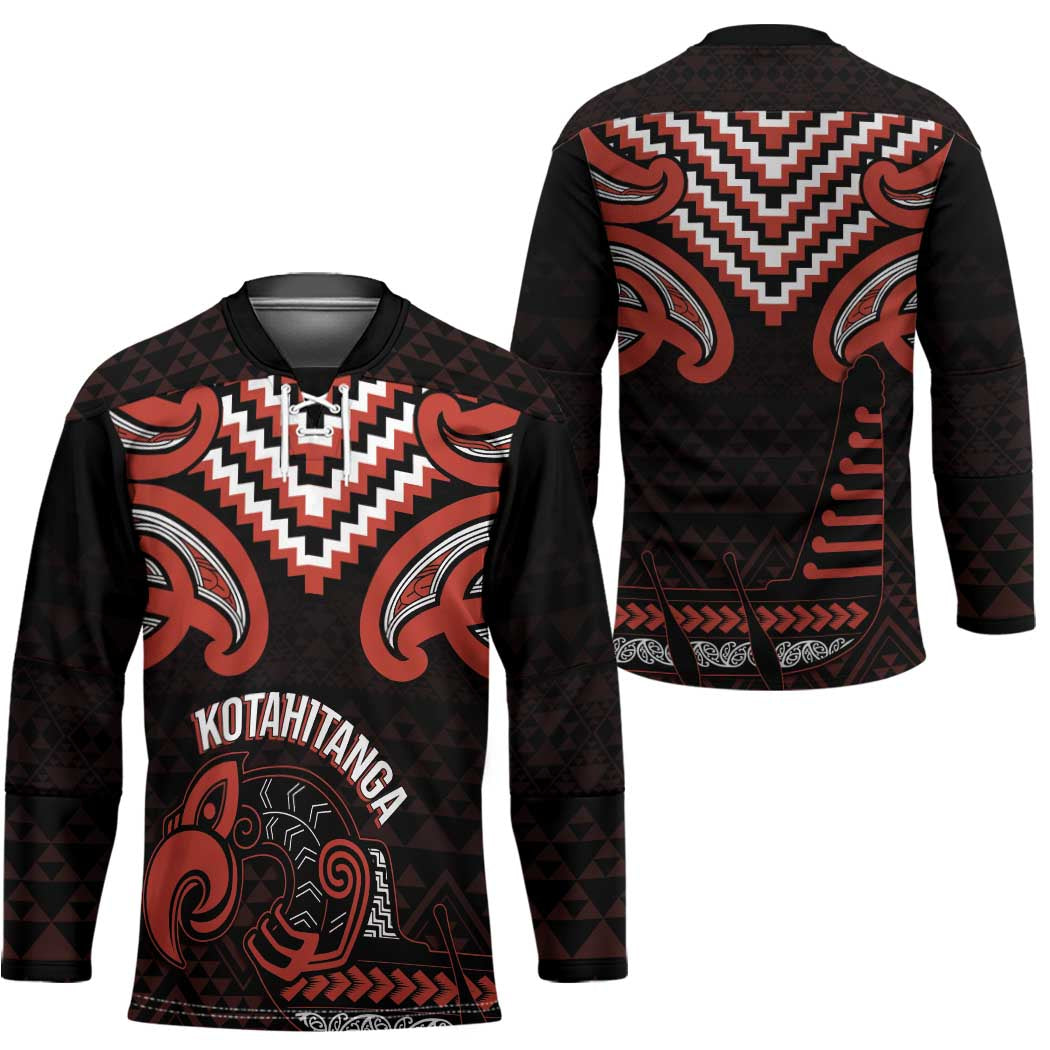 Maori Waitangi Hockey Jersey Kotahitanga Poutama Mix Whakairo - Polynesian Pride