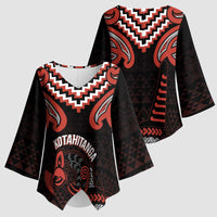 Maori Waitangi Kimono Sleeve Blouse Kotahitanga Poutama Mix Whakairo - Polynesian Pride