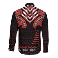 Maori Waitangi Long Sleeve Button Shirt Kotahitanga Poutama Mix Whakairo - Polynesian Pride
