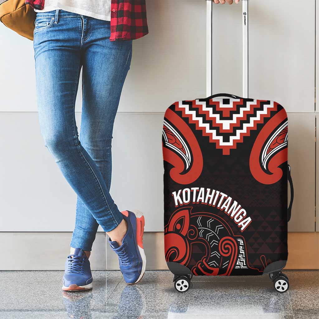 Maori Waitangi Luggage Cover Kotahitanga Poutama Mix Whakairo - Polynesian Pride
