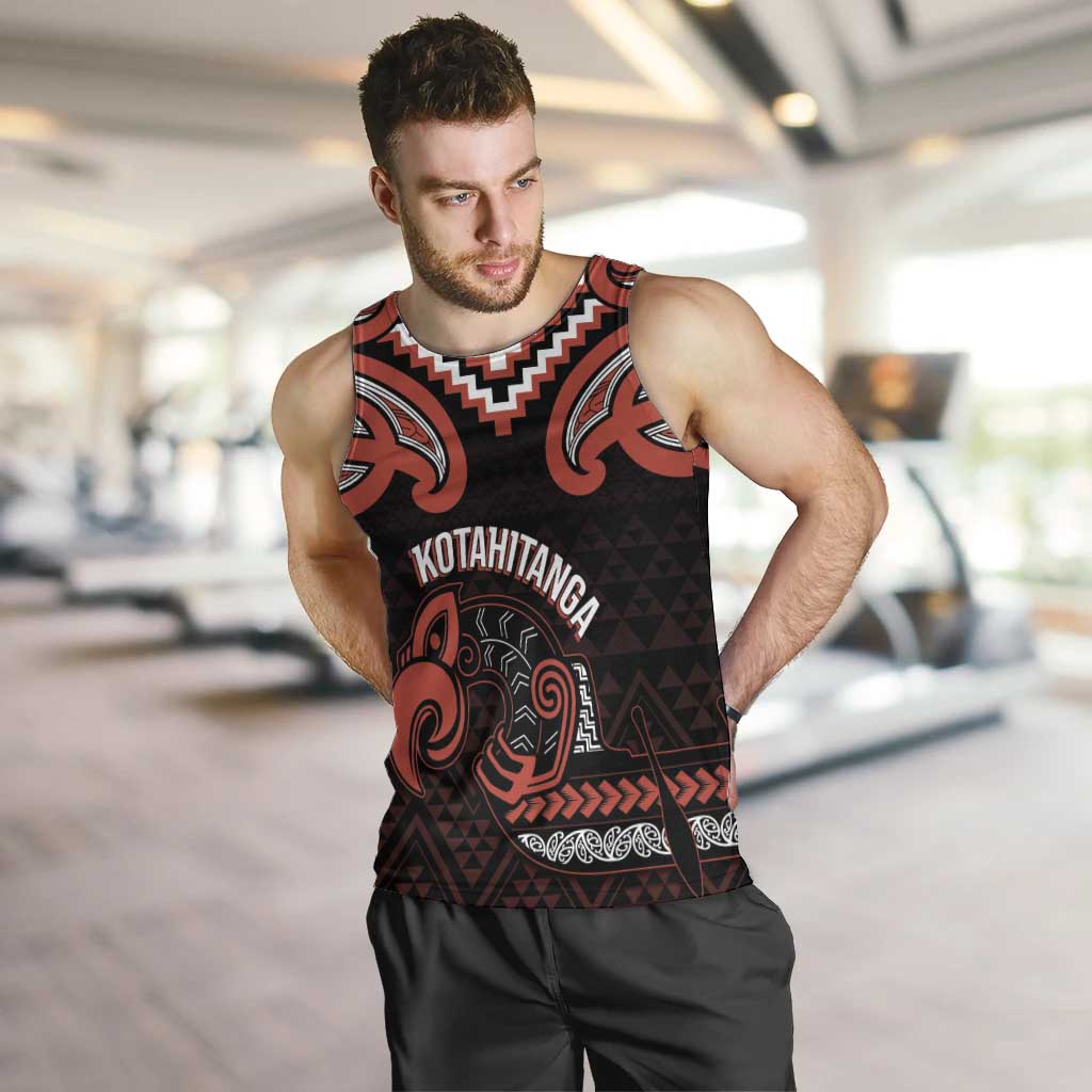 Maori Waitangi Men Tank Top Kotahitanga Poutama Mix Whakairo - Polynesian Pride